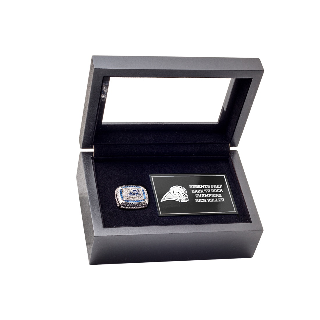 Display box with name plate